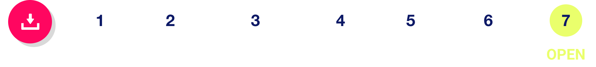 資料請求 ─ 面談 ─ 契約 ─ オーナー研修 ─ 店舗設計 ─ 改装 ─ 加盟店研修 ─ OPEN
